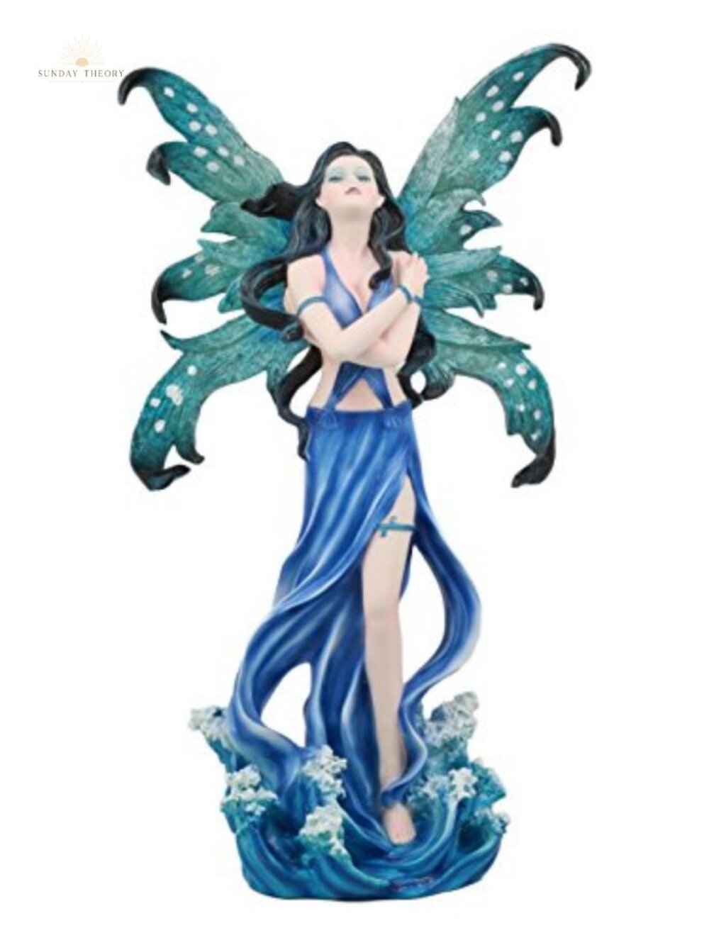 Water Goddess Elemental Fairy Resin Statue Figurine 12 Inch